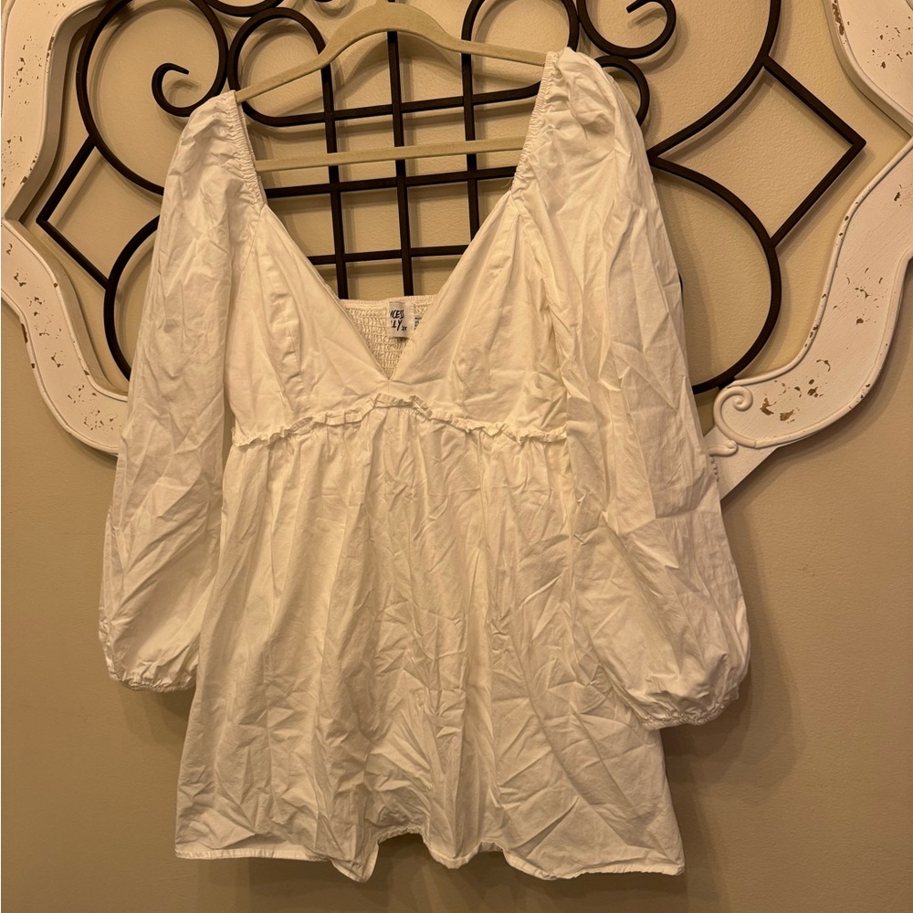 Princess Polly White Puff Sleeve Dress
